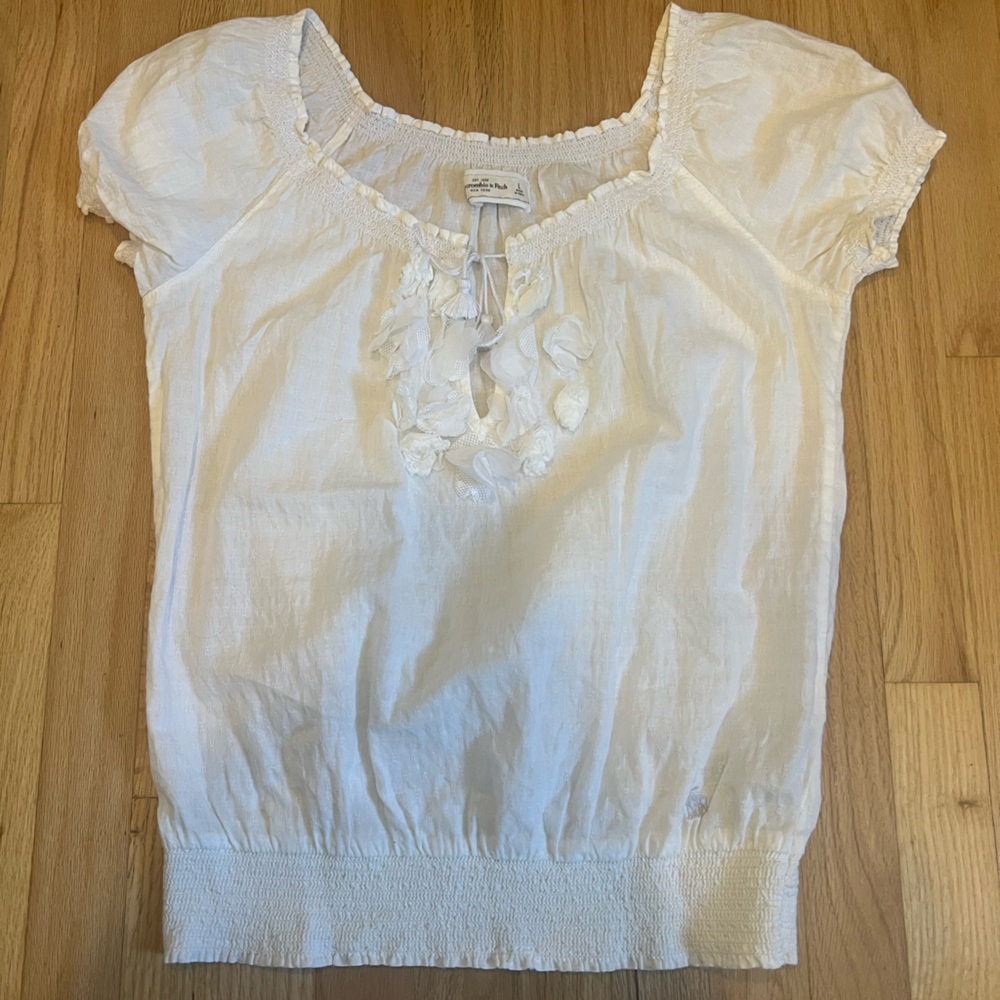 Vintage Abercrombie & Fitch White Blouse